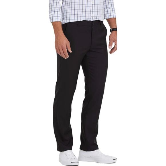 Mizzen+Main Pants Size 36x32 Baron Performance Athletic Tapered Chino Black Mens - Picture 1 of 14